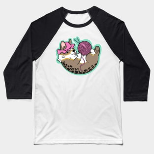 Cute Corgi Crochet Baseball T-Shirt